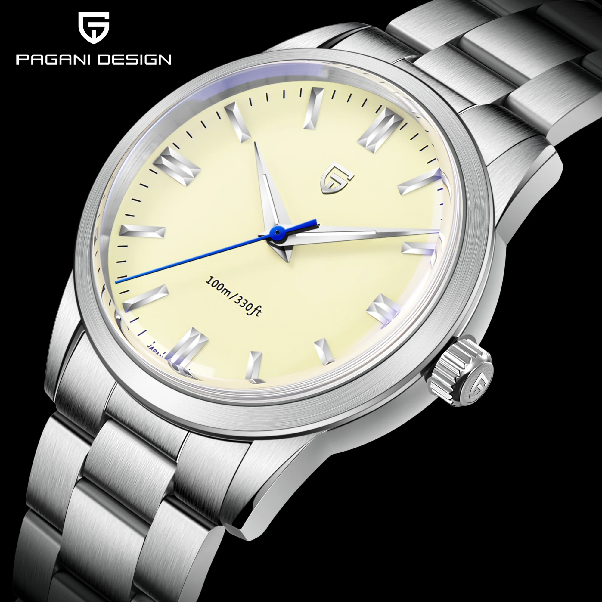 PAGANI DESIGN 2025 New 38mm Men's Quartz Watches VH31 Stainless Steel AR Coating Sapphire Business Sports Watches Watch for Men