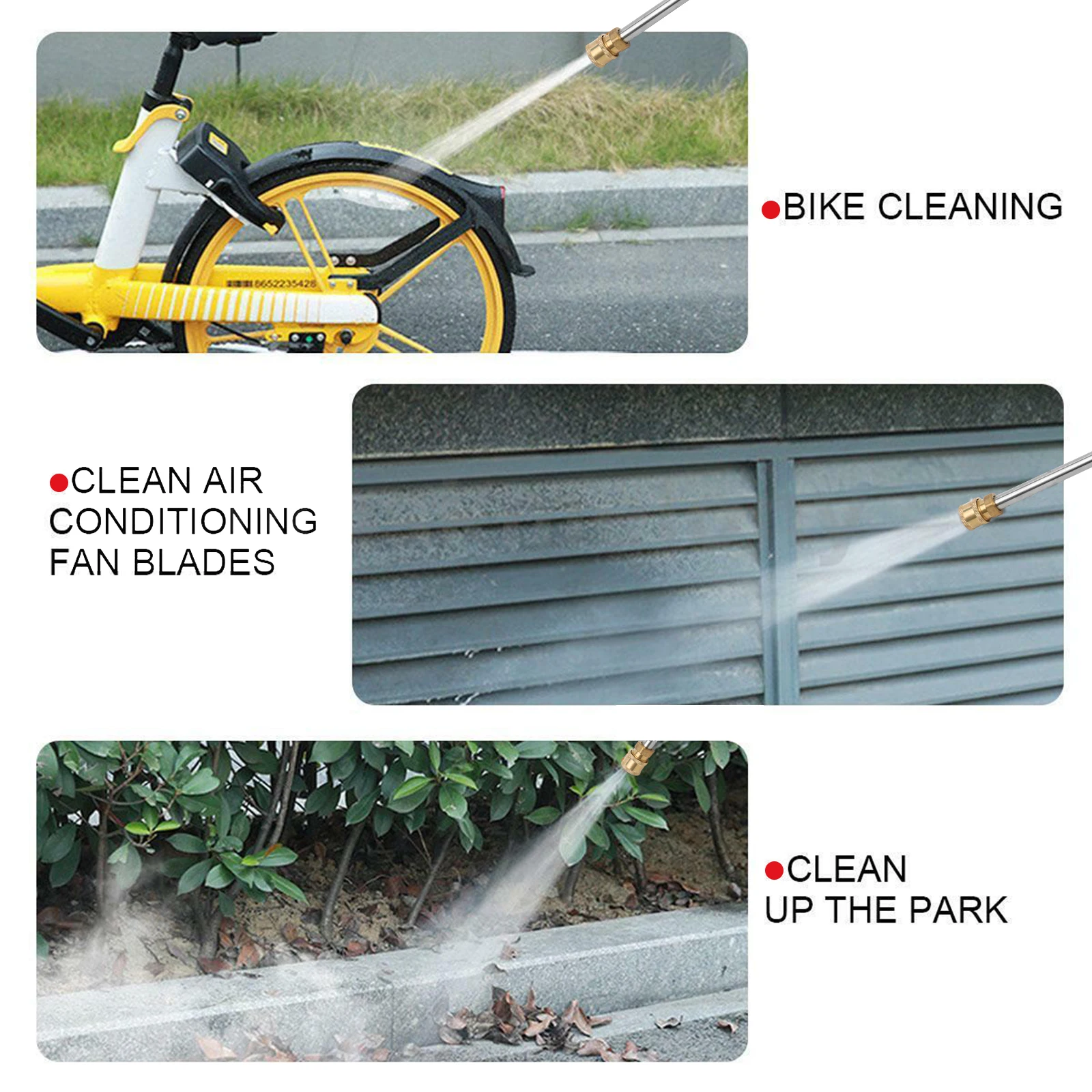 High Pressure Washer Gun Power Washer 4000PSI Spray Wand Lance with 5 color Quick Connect Nozzles Cleaning Machine