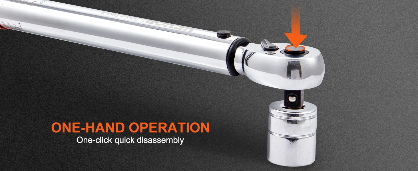 SucceBuy Torque Wrench Set Drive Click Torque Wrench Dual-Direction Adjustable Mechanical Dual Range Scales Torque Wrench Kit