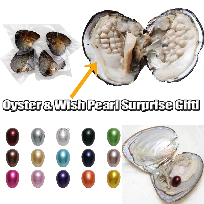 1-50PC Oyster Wish Pearl Kit Freshwater Pearl Rice mixed colors 5-8mm Freshwater Pearl Beads Jewelry DIY Accessories Gift