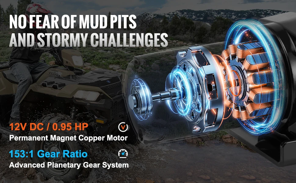 SucceBuy 2000lbs Electric Car Winch ATV/UTV Steel Cable Winch with Wired Remote Control for Towing Off-Road Vehicle Jeep Truck