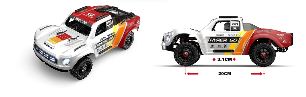 HYPER GO MJX14211 1/14 4WD RC Car 75km/h Brushless 2.4G Remote Control Car with Gyroscope Off-road Racing RC Truck Toys