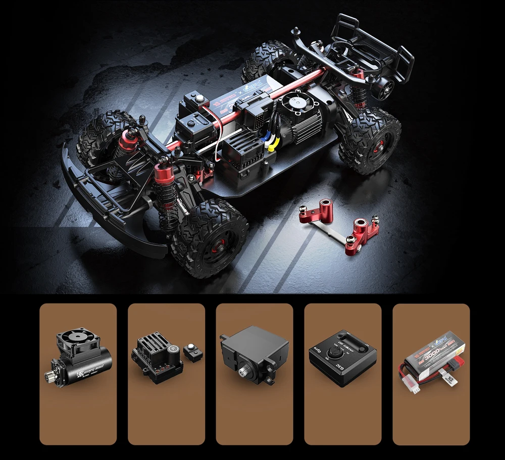 HYPER GO MJX14211 1/14 4WD RC Car 75km/h Brushless 2.4G Remote Control Car with Gyroscope Off-road Racing RC Truck Toys