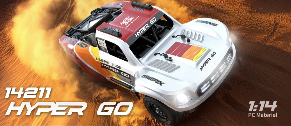 HYPER GO MJX14211 1/14 4WD RC Car 75km/h Brushless 2.4G Remote Control Car with Gyroscope Off-road Racing RC Truck Toys