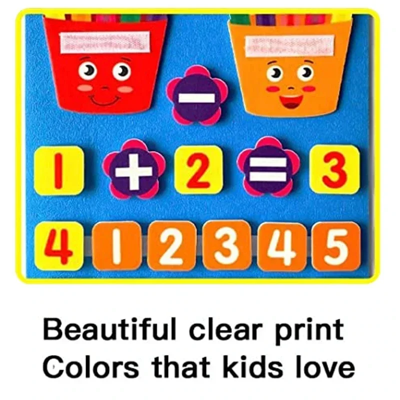 2 Pcs Kid Pencil Shape Toys Felt Finger Numbers Math Toy Children Counting Early Learning for kids Develop Christmas Gifts