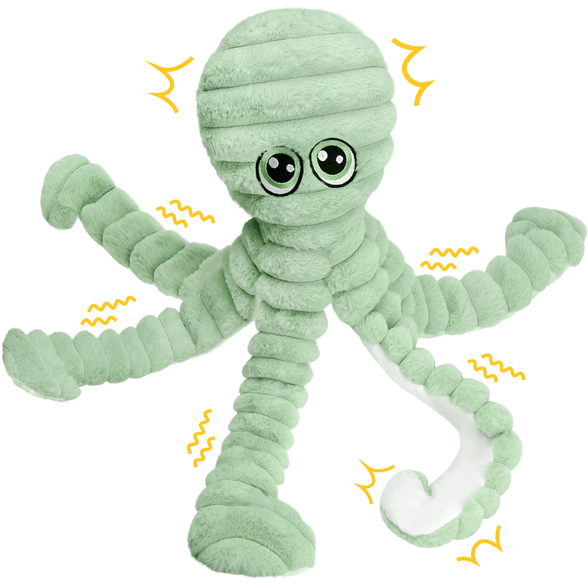 Octopus Design Pet Grinding Teeth Squeaky Plush Toy, Chewing Toy For Dog Interactive Supply, Animal Pet Toy For Small Medium Dog