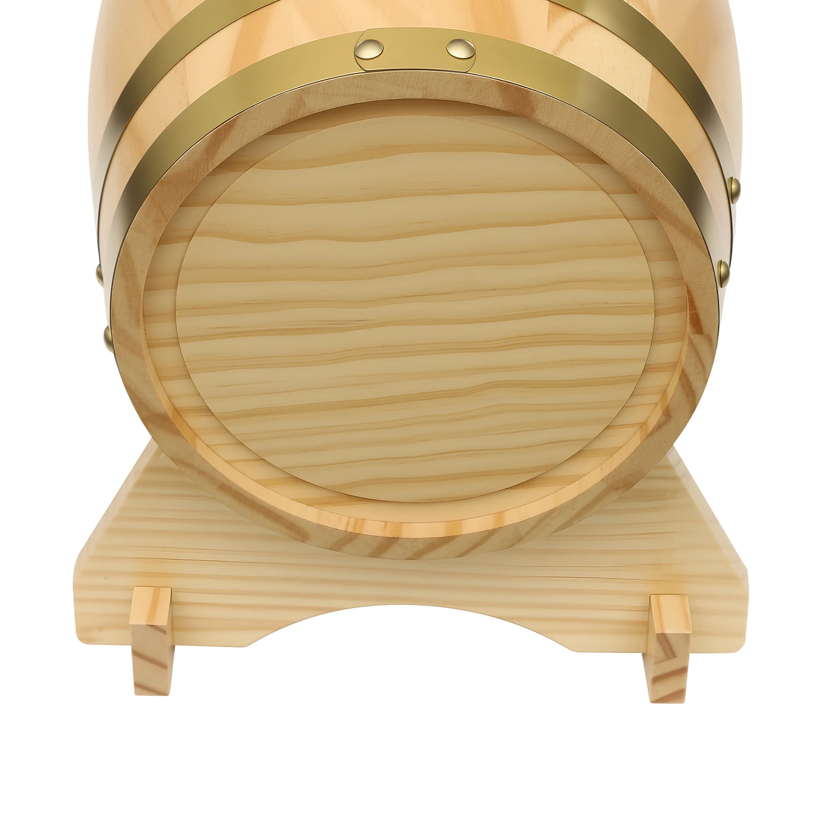 5L Pine Wine Barrel, Wine-Barrel, Wood Wine Container with Stand Faucet for Home Wine Cellar, Whiskey