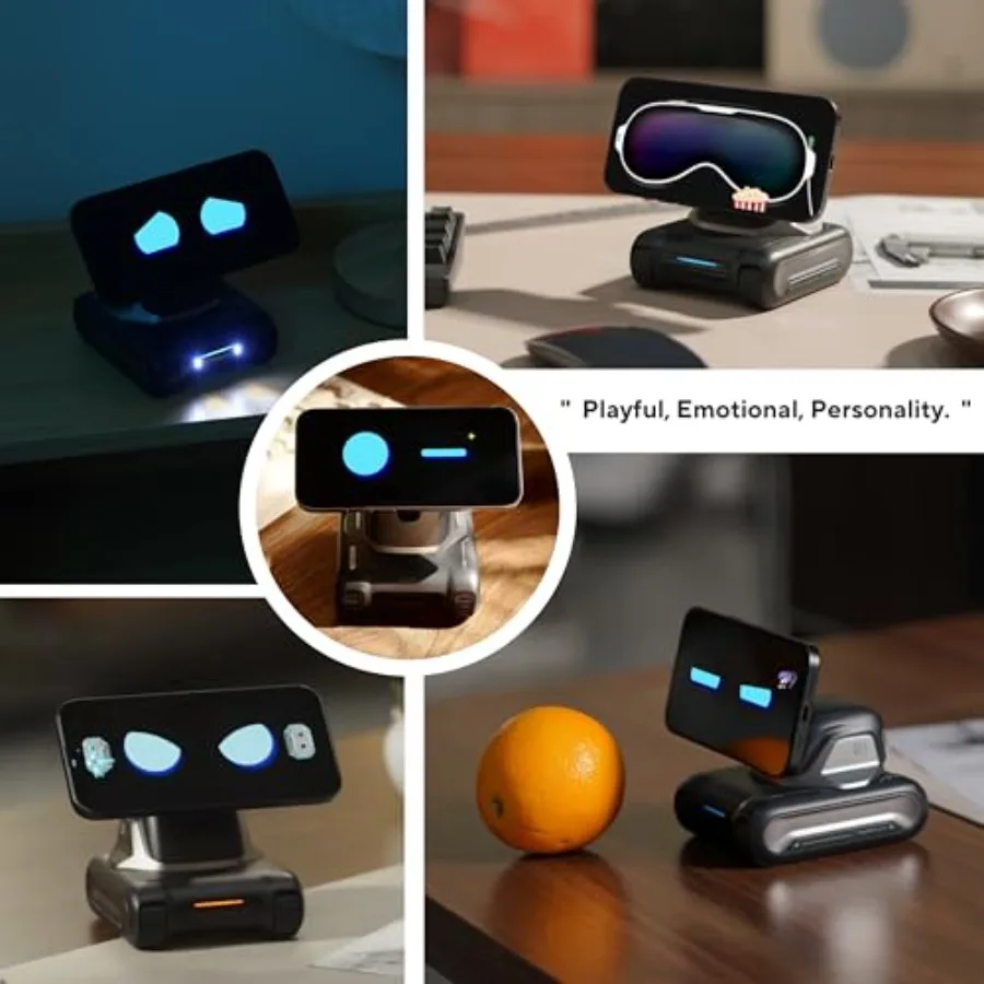 AI Desktop Companion for Office Use Space Black ABS Plastic Sleek Black Finish Voice Interaction with ChatGPT Gemini Visual Und