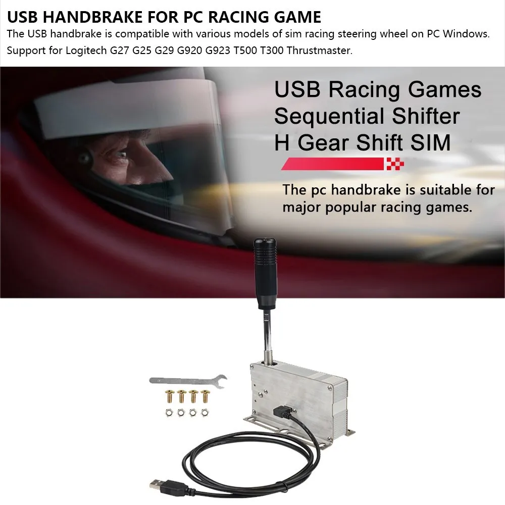 PC USB Sim Racing Games Sequential Shifter H Gear Shift For Logitech G25 G27 G29 G920 G923 Thrustmaster T300RS/GT T500 For ETS2