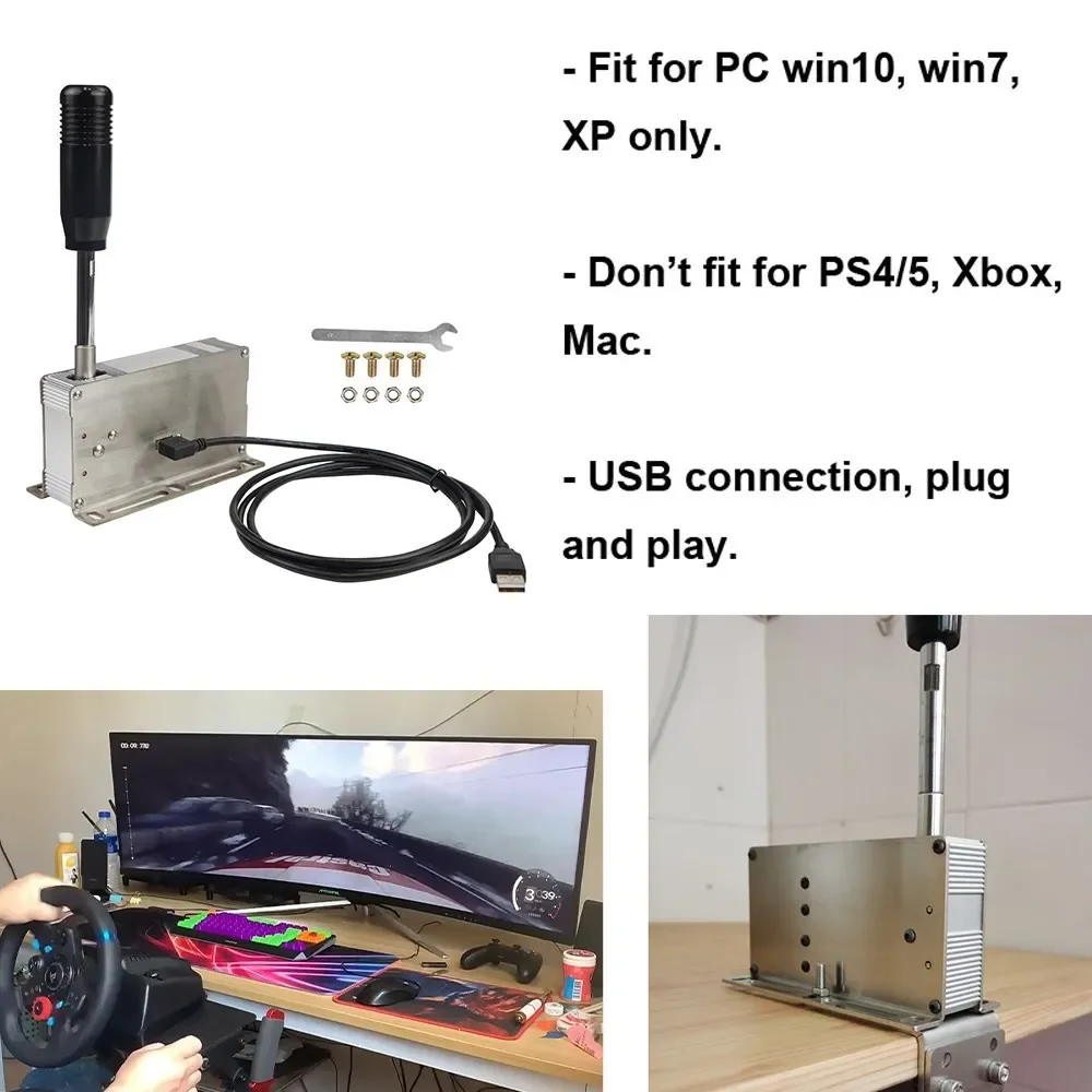 PC USB Sim Racing Games Sequential Shifter H Gear Shift For Logitech G25 G27 G29 G920 G923 Thrustmaster T300RS/GT T500 For ETS2