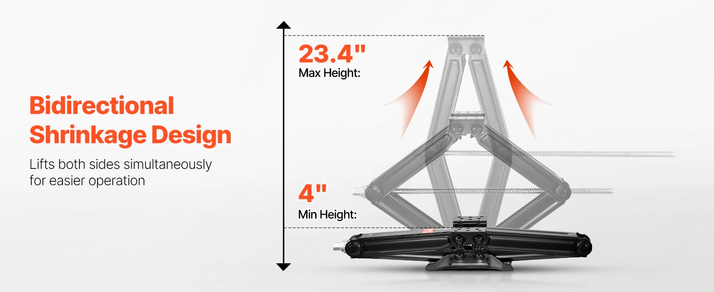 SucceBuy 5000/6500/9000 lbs RV Scissor Jacks RV Stabilizer Leveling Scissor Jacks, Set of 4, Heavy Duty Stabilizer Jack for RV