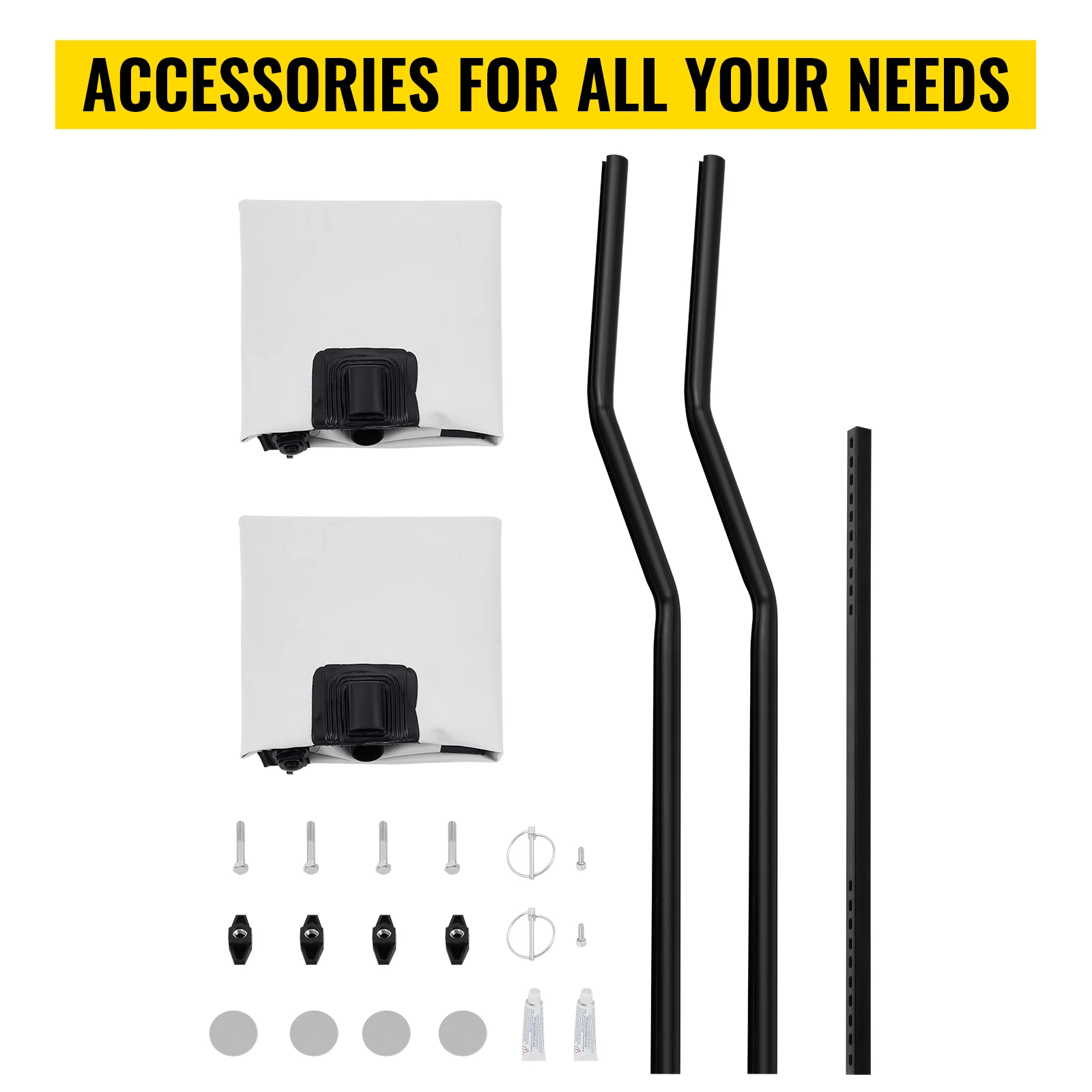 SucceBuy 2 PCS Kayak Outrigger Stabilizers PVC Inflatable Outrigger Float with Sidekick Arms Rod Fit for Canoes, Fishing Boats