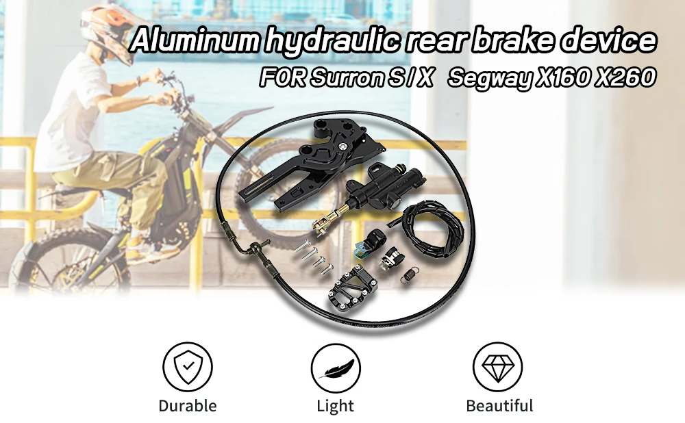 Rear Hydraulic Foot Brake Caliper Pedal Lever Kit Dirt E-Bike For Surron Sur-Ron Lightbee Light Bee X S Segway X160 Motorcycle