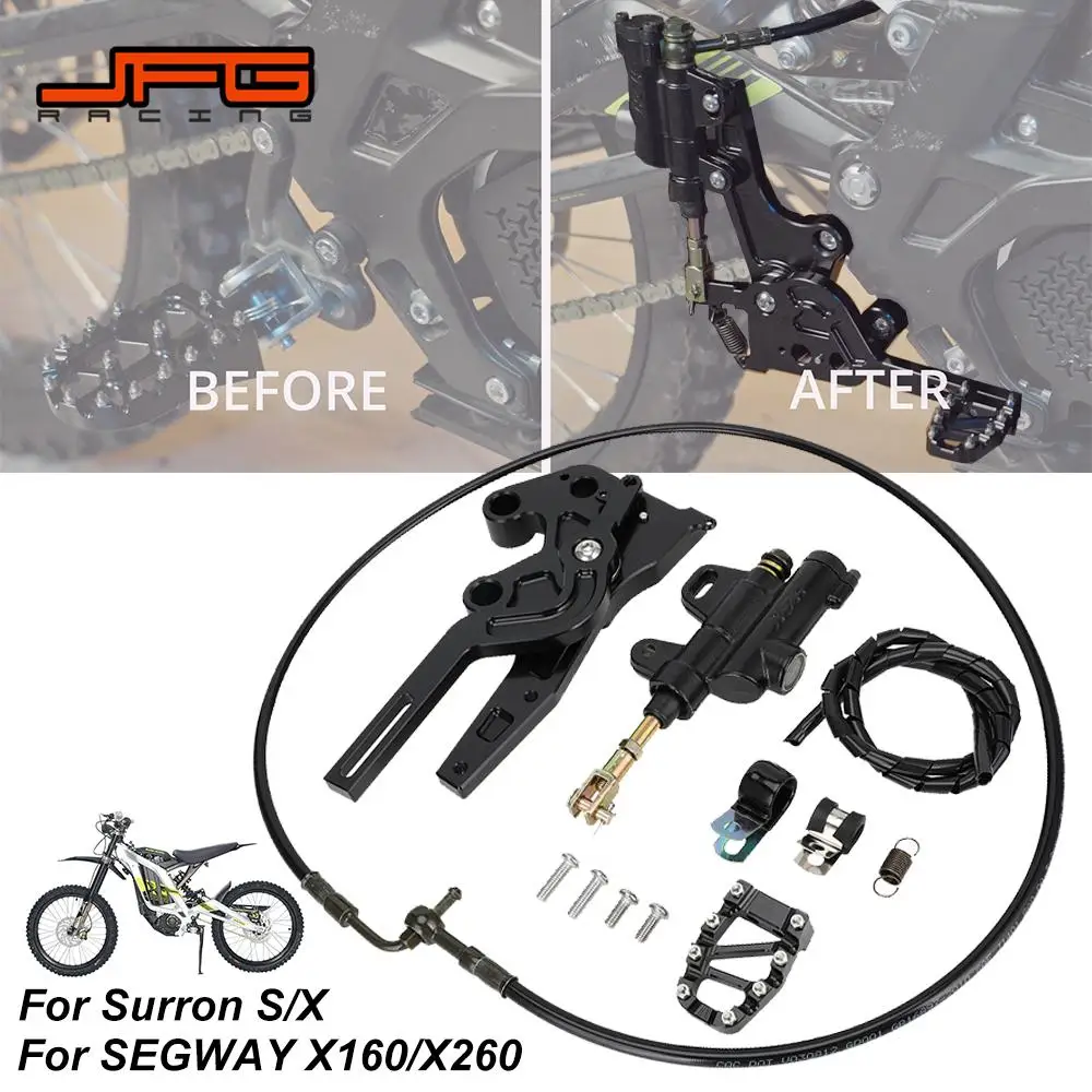 Rear Hydraulic Foot Brake Caliper Pedal Lever Kit Dirt E-Bike For Surron Sur-Ron Lightbee Light Bee X S Segway X160 Motorcycle