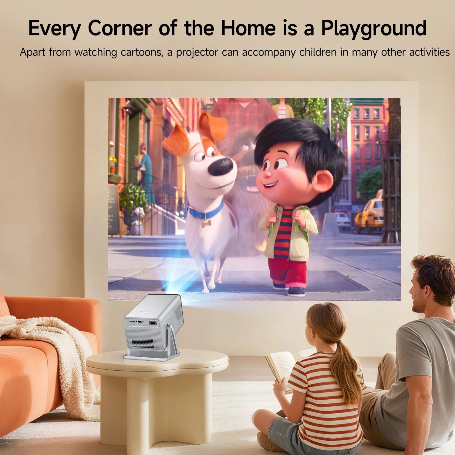 Magcubic 8K Support HD 1080P 1000ANSI X7 Projector With 5W Speaker Android 14 WiFi6 BT5.4 Outdoor Video Home Theater Projector