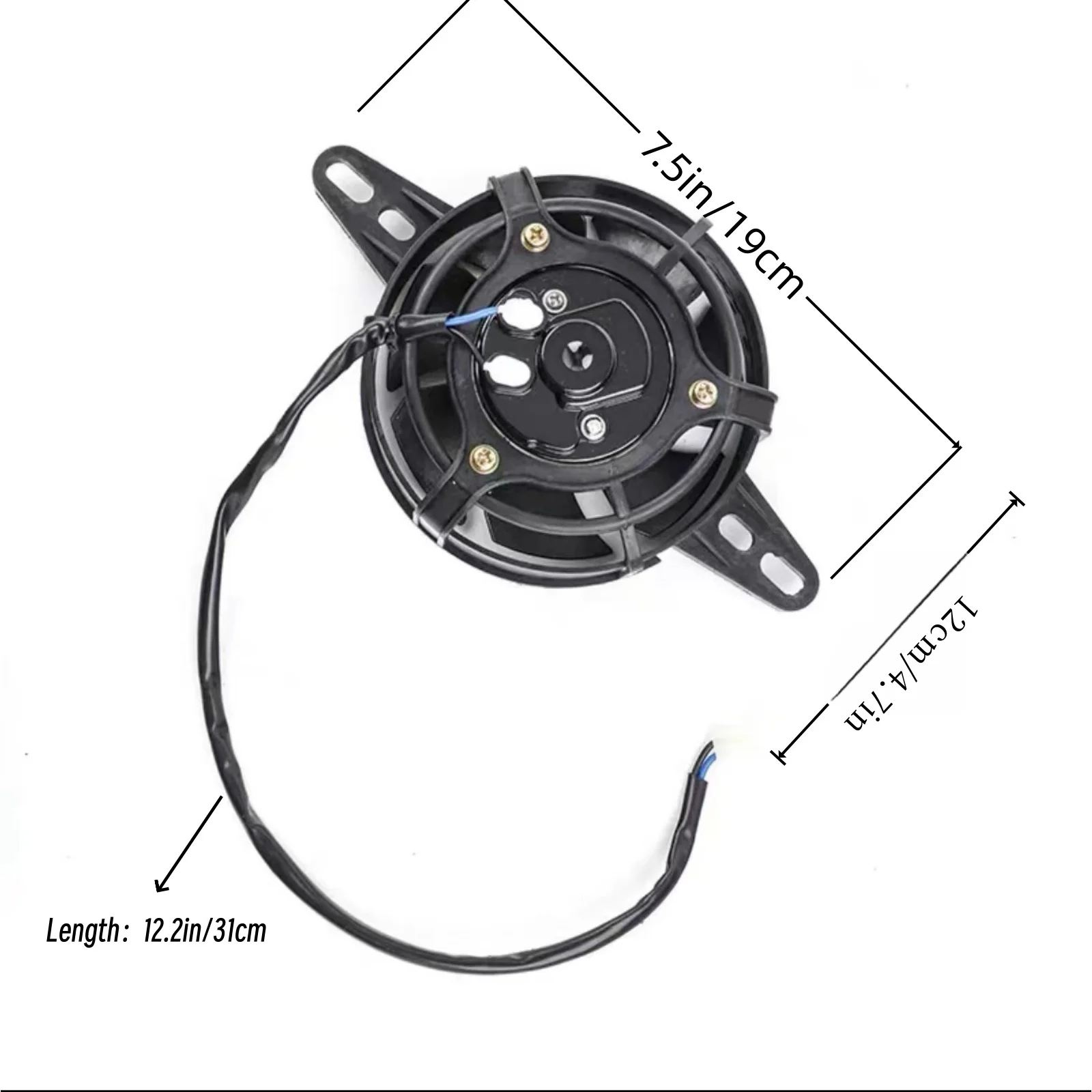 4inch Universal Radiator Fan 12V 2800RPM For Go Kart for Buggy for ATVs Dirt Bike Motorcycle Electric Cooling Fan
