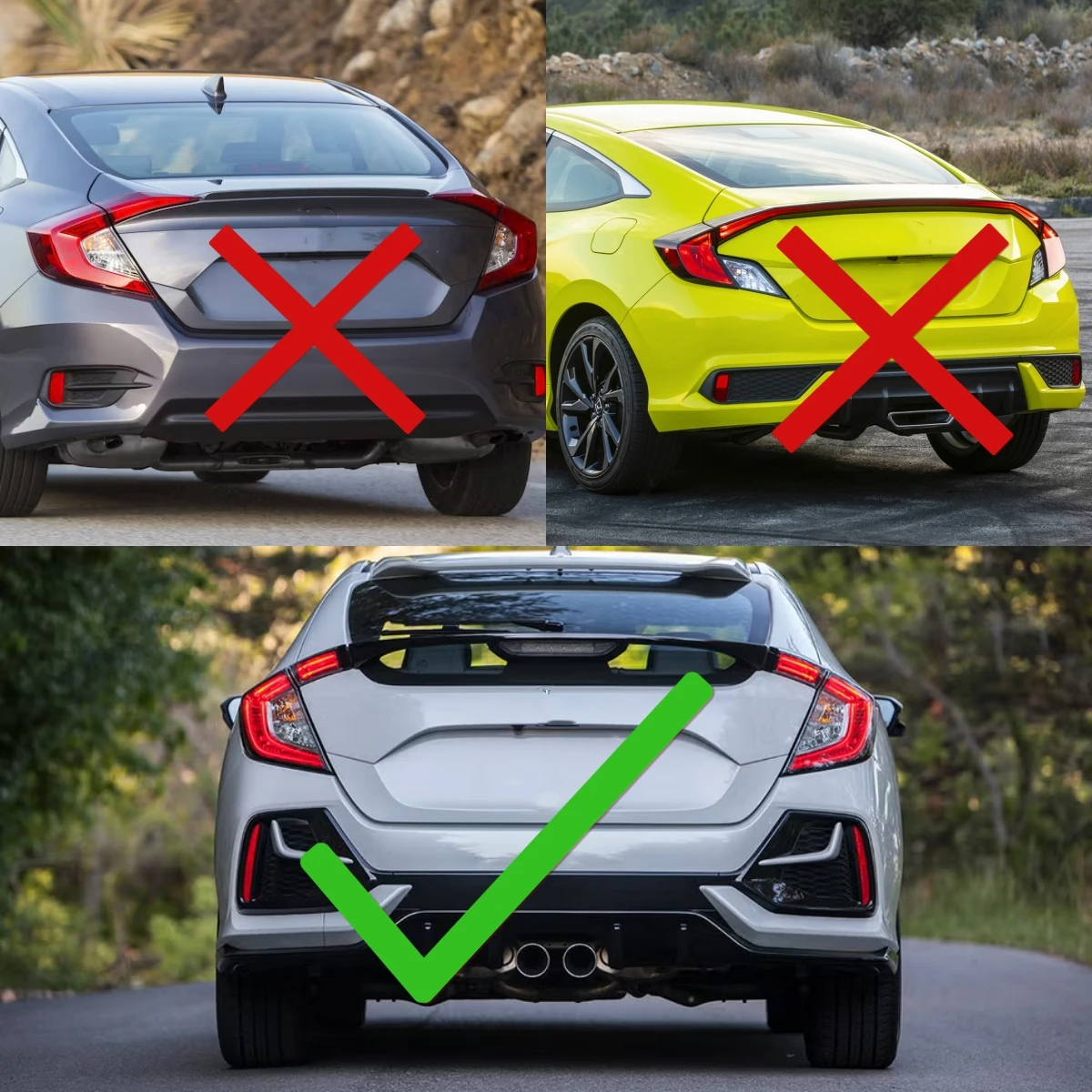 LED RGB Tail Lights for Honda Civic Hatchback Type-R 2016-2020 Colorful Sequential Turn Signal Rear Lamps Assembly