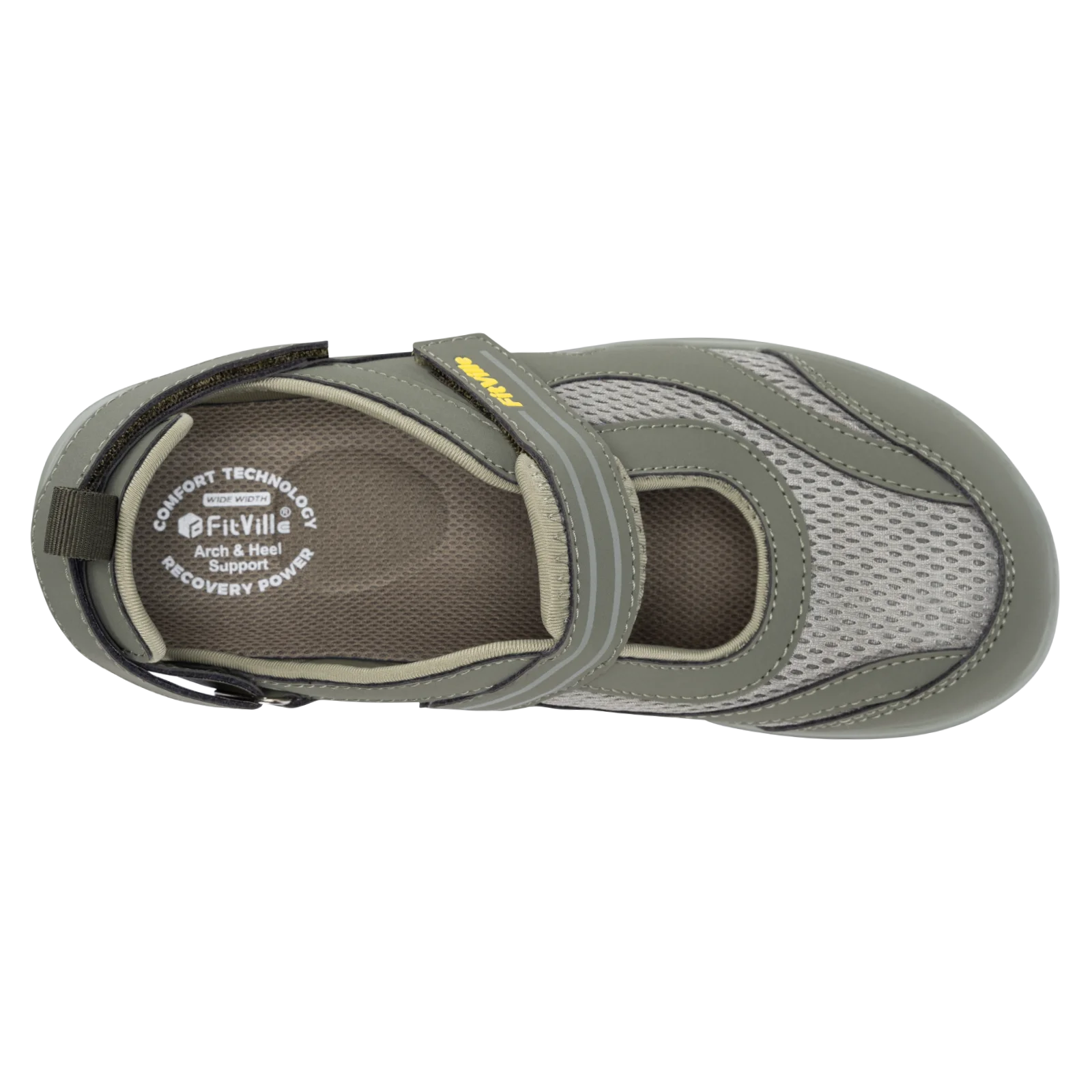 Fitville Women's Sandals Mary Jane Casual Shoes Widened Toe For Swollen Feet Lightweight Breathable Outdoor Elderly Shoes Sandal