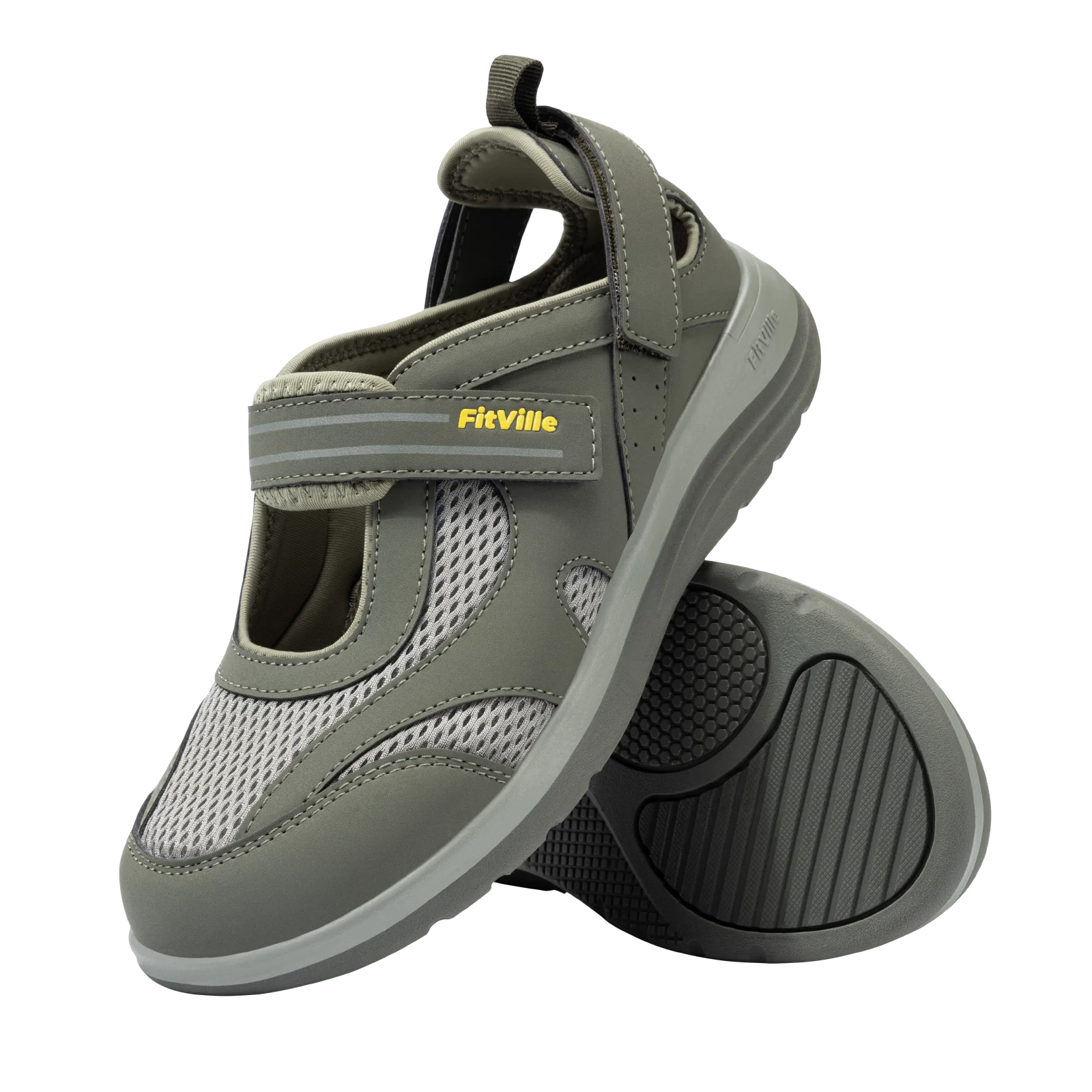 Fitville Women's Sandals Mary Jane Casual Shoes Widened Toe For Swollen Feet Lightweight Breathable Outdoor Elderly Shoes Sandal