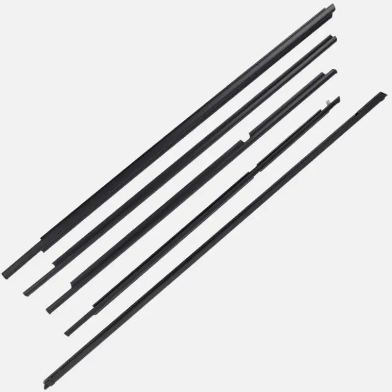 5Pcs Door Weatherstrip Window Moulding Trim Seal Belt Kit For Toyota 4Runner 2003~2009 Black Window Rubber Trim Car Weatherstrip