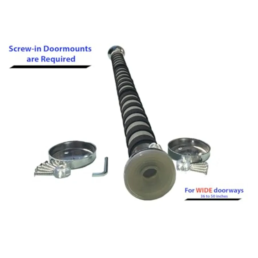 Maximiza Plus Pull Up Bar V2 Wide Doorway Pullup Bar/Chinup Bar with 3 Sets of Screw-in Door-Mounts Only for Doors Wider Than 3