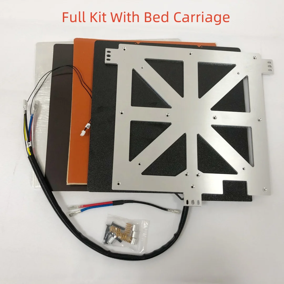 Funssor Anycubic kobra s1/ S1C 3D Printer 8mm Aluminum alloy CNC Heat Bed Build Plate 110/220V Silicone Heater Pad Upgrade Kit With 5MM thickness Bed Carriage