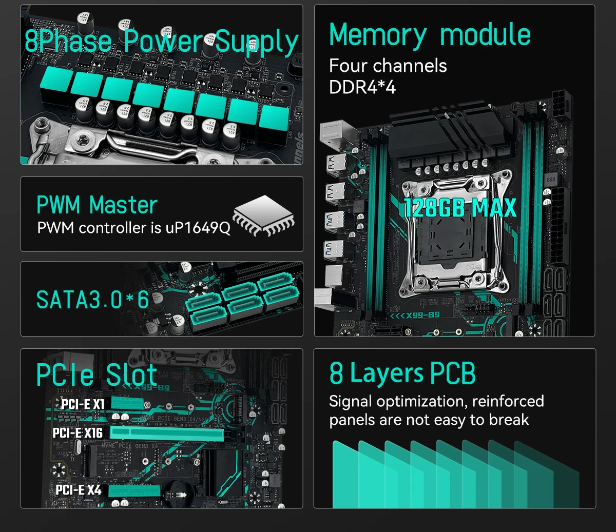 MACHINIST X99 B9 Motherboard Support LGA 2011-3 XEON E5 V3/V4 CPU C612 Chip DDR4 RECC NON-ECC Memory NVME M.2 USB3.0