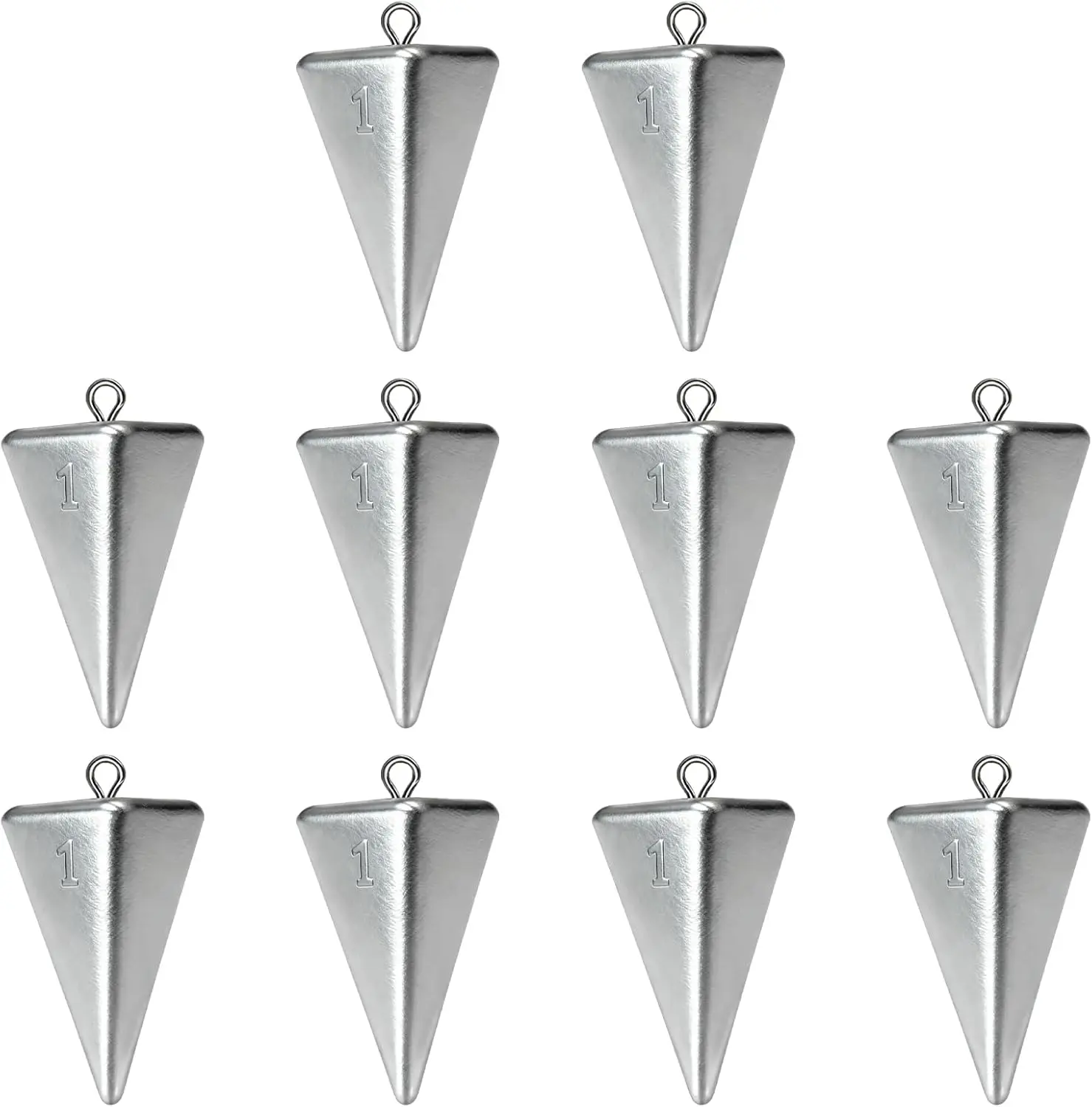 Fishing Weights Pyramid Sinkers Kit 1oz 2oz 3oz 4oz for Ocean Saltwater Surf Fishing Gear Tackle