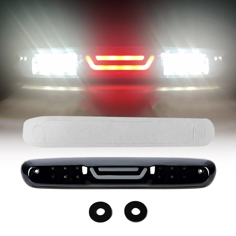 1Pcs LED 3rd Third Brake Light Red White Fit For Chevy Silverado 1500 2500 HD 3500 HD 2007-2013 For GMC Sierra 1500 2500 HD Brake Lamp