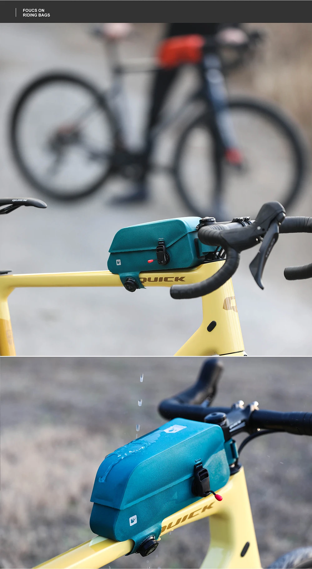 Rhinowalk Bicycle Top Tube Bag Waterproof Bike Front Frame Bag Fit MTB Road Bike Large Capacity Pannier Cycling Accessories