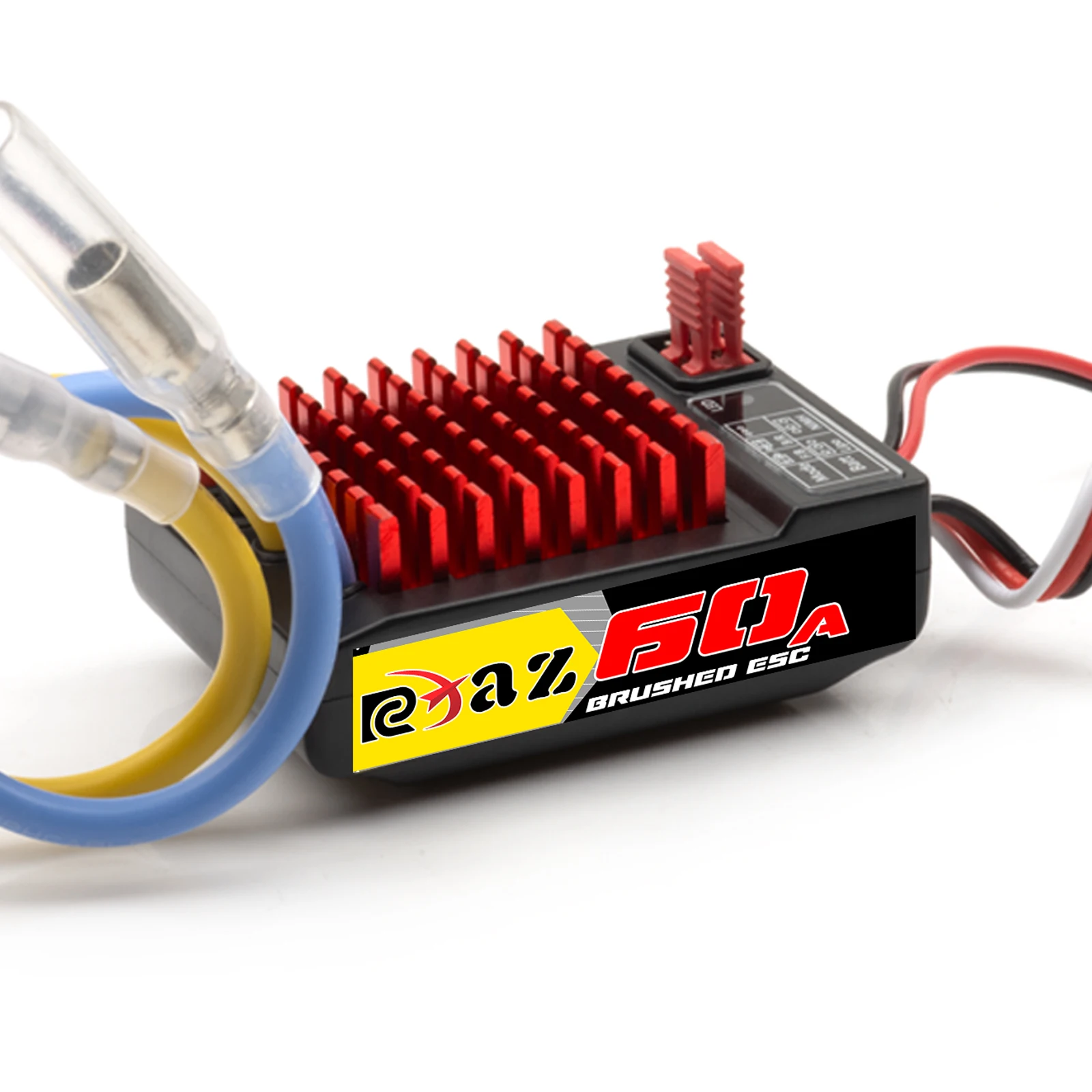 RCXAZ 540 PRO Brushed Motor Matched AEY60 Bidirectional 60A Brushed ESC Combo, RC Upgrade Mod Kit For 1/10 RC Vehicle Arrma Traxxas HSP Redcat RC4WD Tamiya Axial SCX10 D90 1/10 RC Crawler Offroad Truck Buggy
