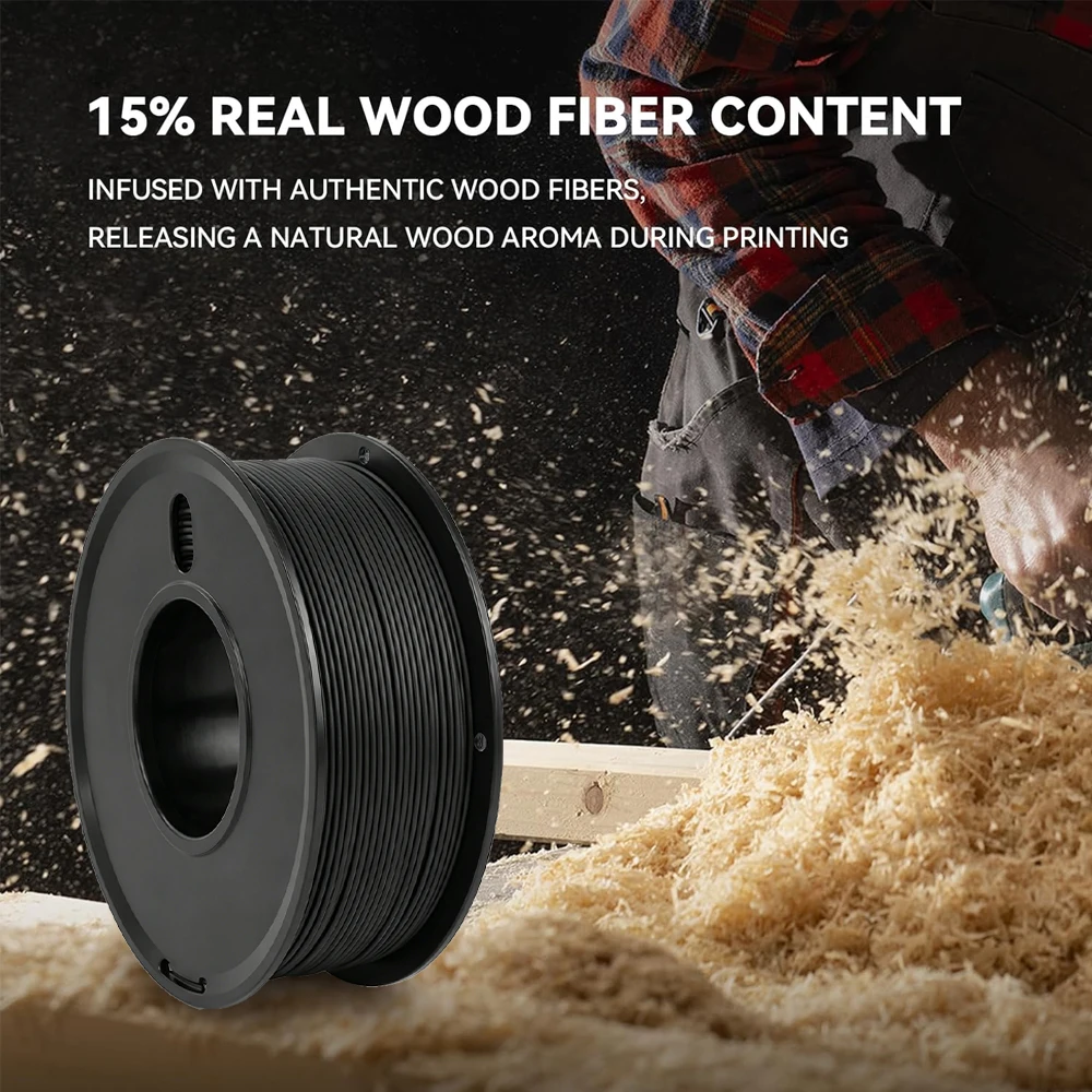 black wood Filament 250g 3D Printer Filament PLA 1.75mm Dimension Accuracy +/- 0.03mm PLA black wood 3D Printing Filament
