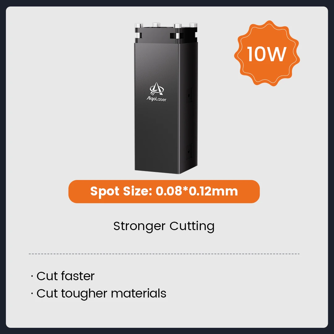 AlgoLaser PIXI Laser Engraver 3W/5W/10W Fully Enclosed Laser Engraving Machine 3.5 Inch Touch Screen Portable DIY Wood Leather Acrylic Cutter Commercial Custom Art Marking Tool