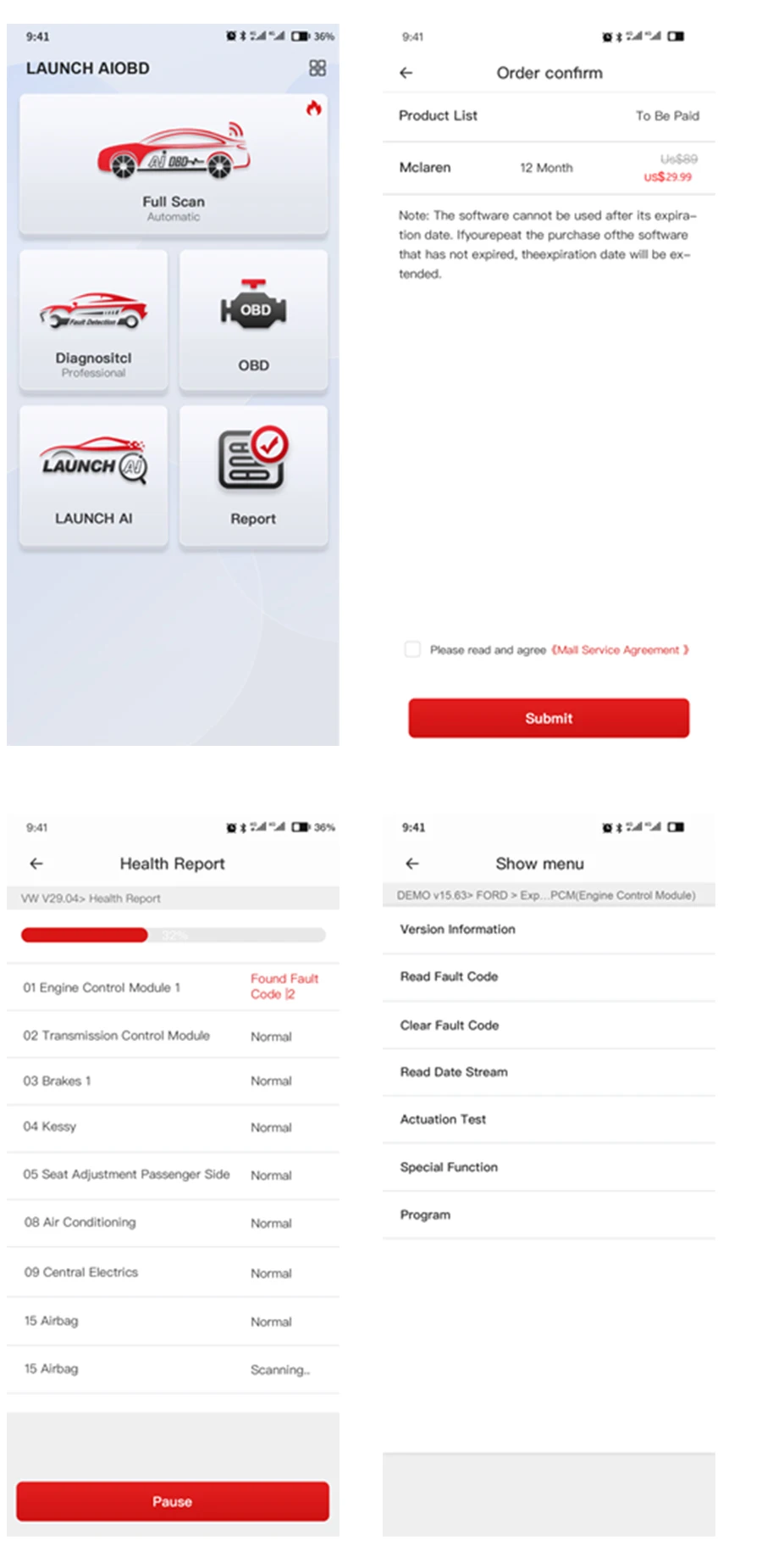 LAUNCH AIOBD (NueraDiag) Automotive Diagnosis Terminal Global Version