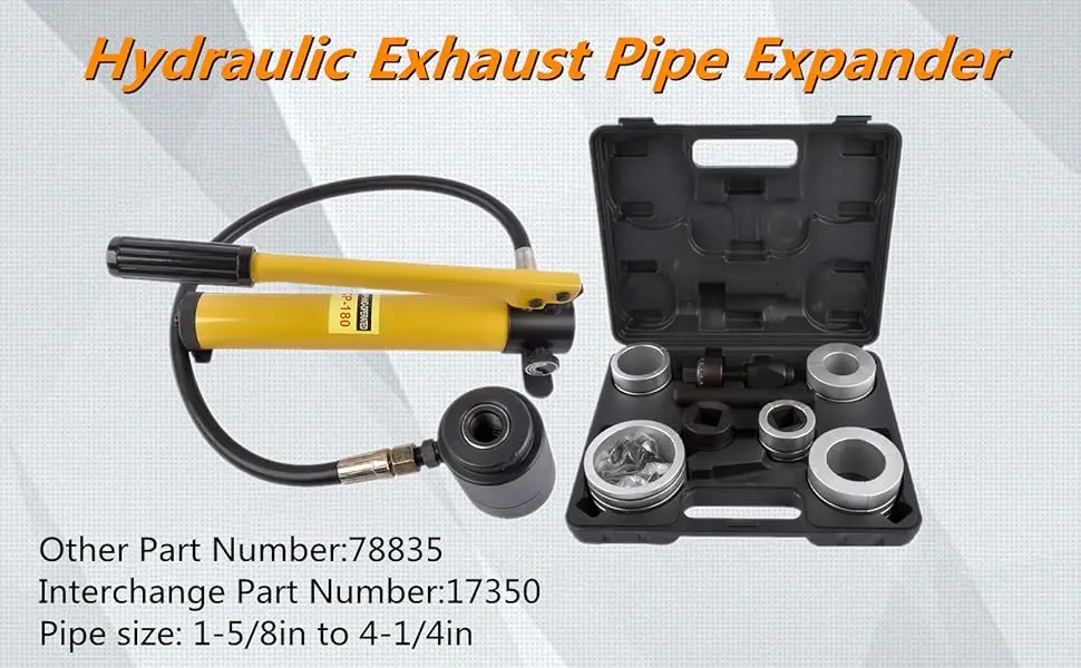 AP03 10 T Hydraulic Exhaust Pipe Stretcher Expander Kit w/Collets 1-5/8 in to 4-1/4in 17350 CWG6868