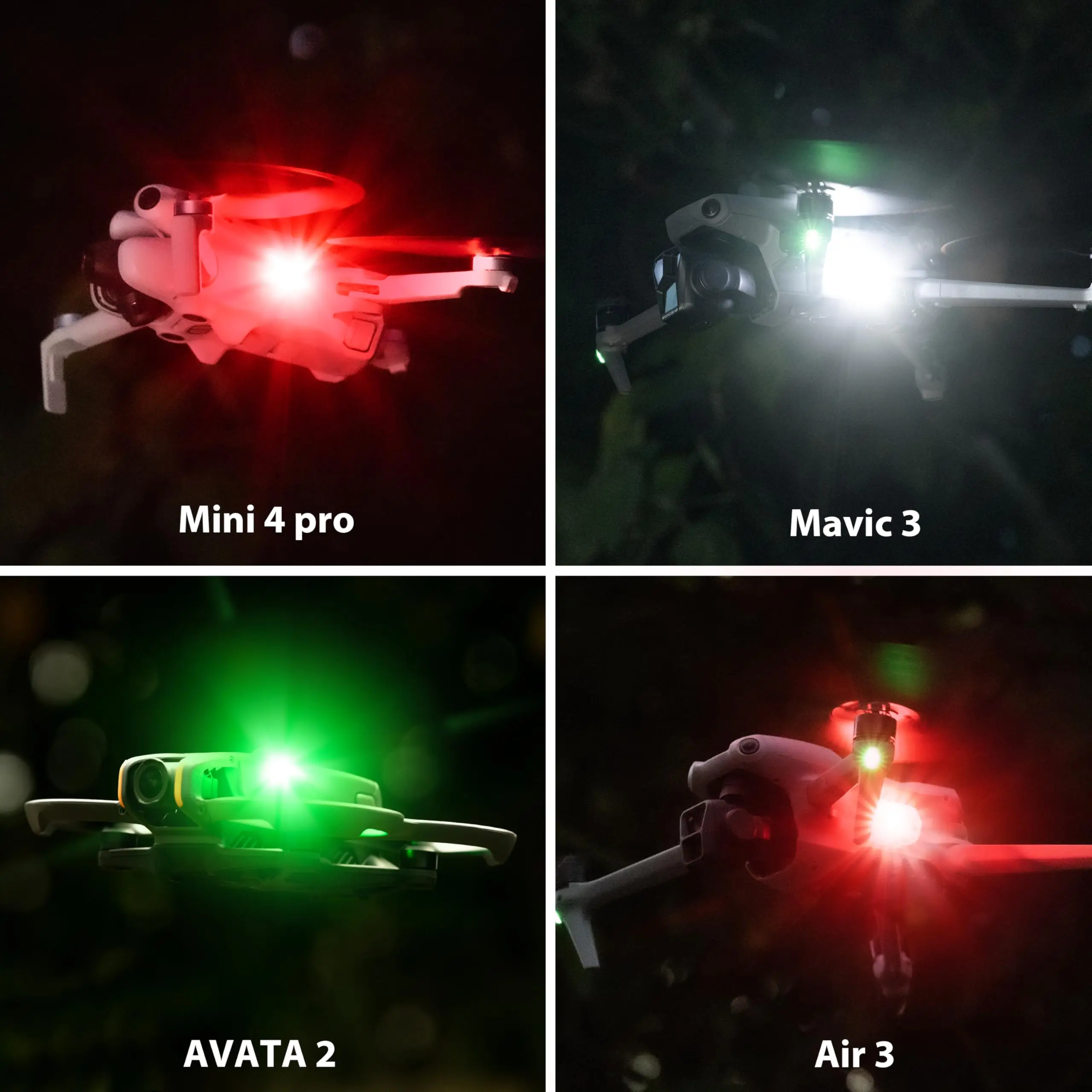 STARTRC 2 PACK Drone Strobe Light Anti Collision Night Flight, 3 Colors 5 Strobe Modes Drone Light for DJI Mini 5 Pro/4 Pro/3 Neo 2 Flip Air 3S Mini 4K Accessories