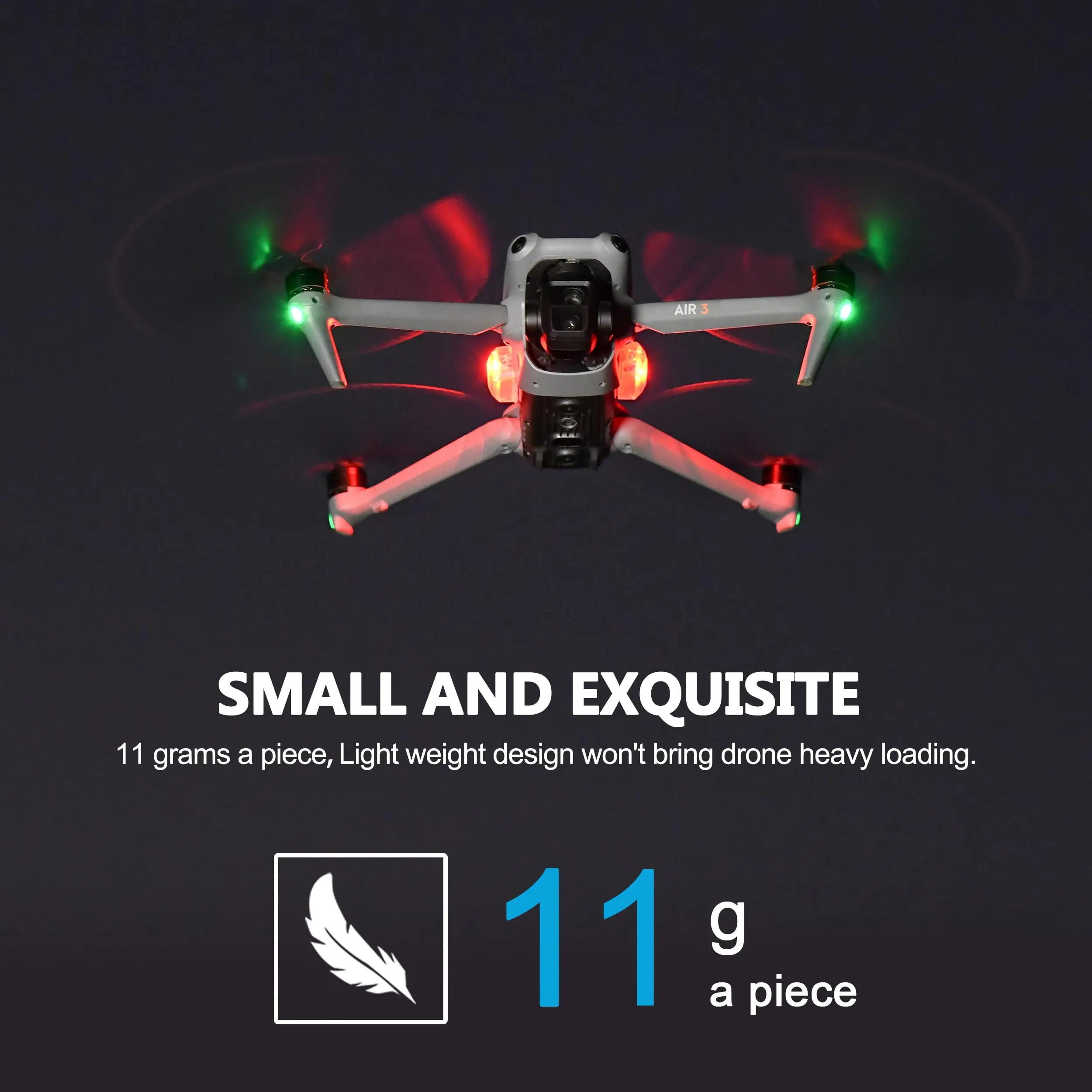 STARTRC 2 PACK Drone Strobe Light Anti Collision Night Flight, 3 Colors 5 Strobe Modes Drone Light for DJI Mini 5 Pro/4 Pro/3 Neo 2 Flip Air 3S Mini 4K Accessories