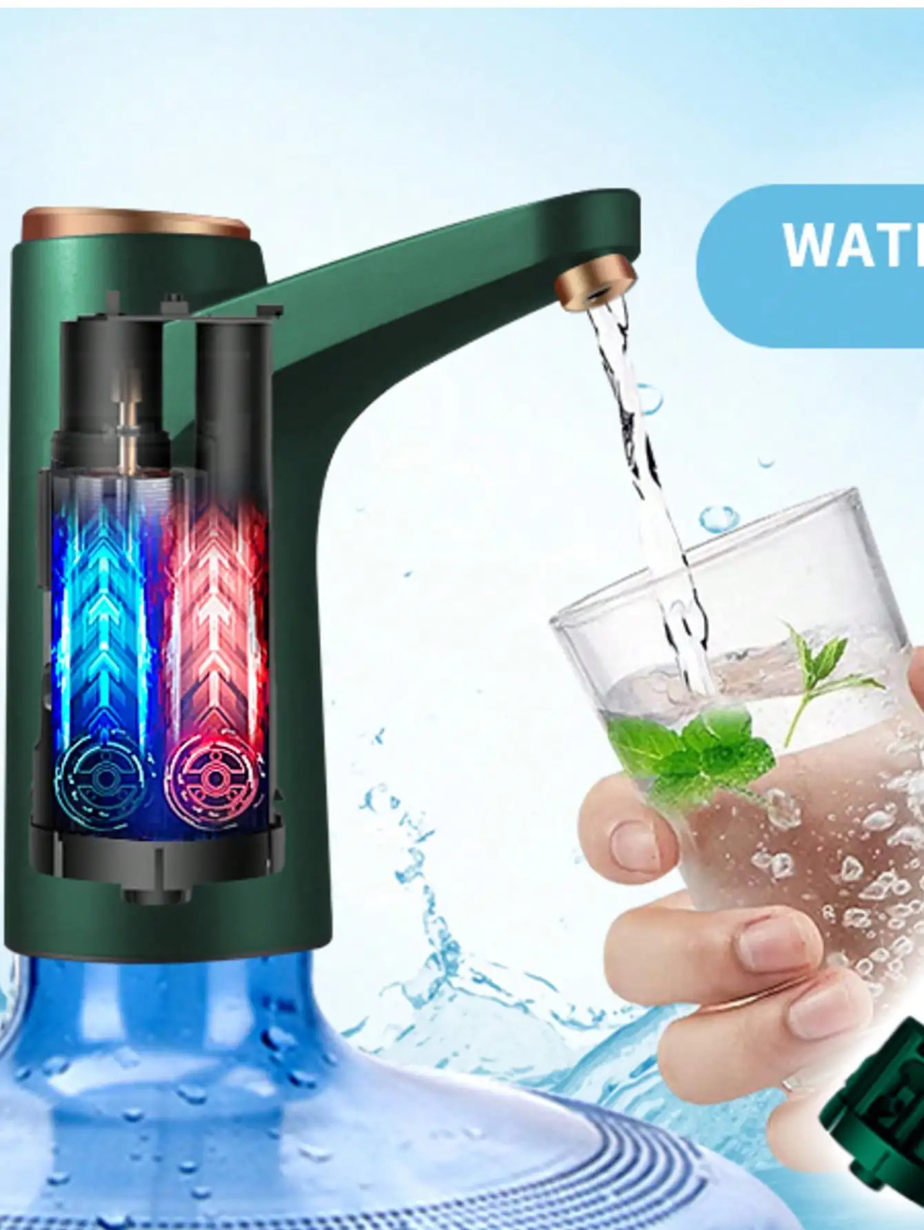 Automatic Drinking Water Pump, Smart USB Portable Water Bottle Dispenser With USB Electric Charging And Automatic Off Switch