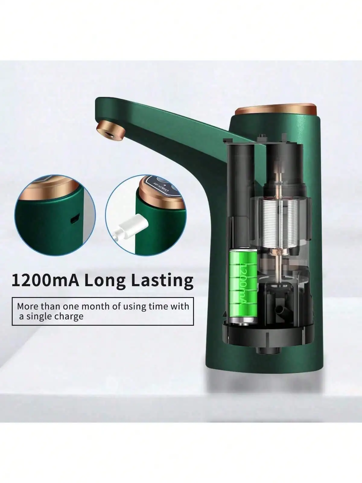 Automatic Drinking Water Pump, Smart USB Portable Water Bottle Dispenser With USB Electric Charging And Automatic Off Switch
