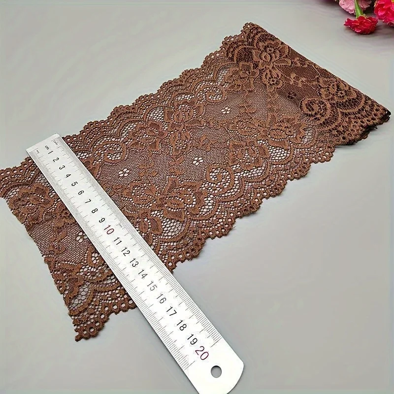 Length 1 Yard Luxury Thickened Soft Elastic 15CM Wide Lace Trim - Perfect for Craftsmanship and Sewing - Ideal for Underwear, Skirts and Dresses - High Quality Fabric with Delicate Lace Ribbon Design