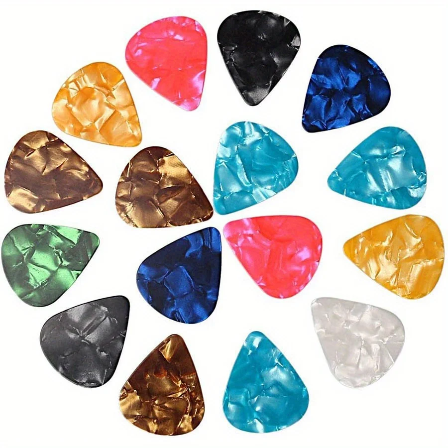 81Pcs 0.46mm Celluloid Guitar Picks, Standard Plectrums in Assorted Colors – for Acoustic/Electric Guitar, Bass & Mandolin, Christmas Gift for Musicians ZSY