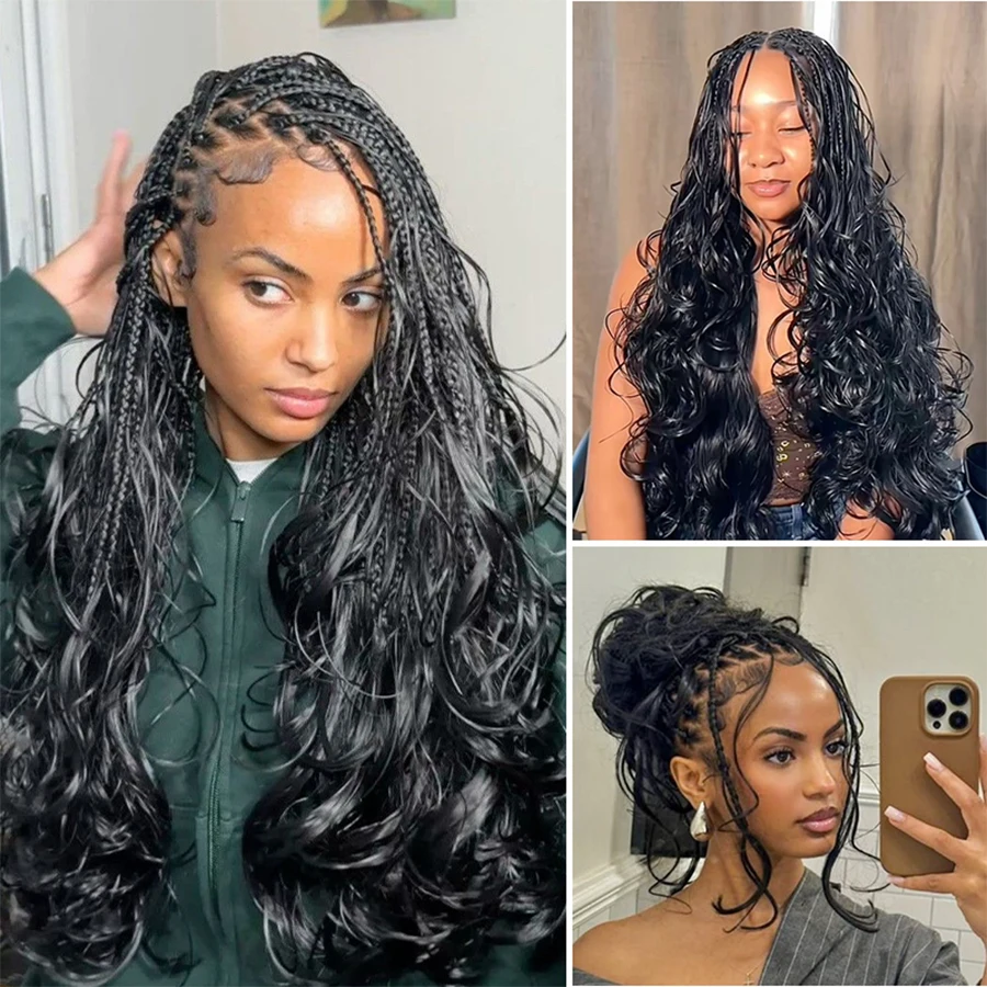 Body Wave Crochet Human Hair For Braiding 30 Inch Miracle Knots Boho Braids Raw Human Hair Extensions Feather Human Crochet Hair