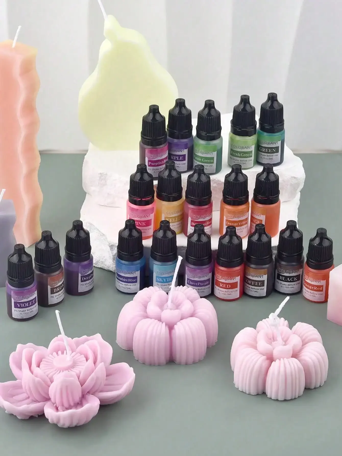 5ml 20 Colors Candle Dye Suitable For Silicone Mold DIY Handmade Scented Candles Soap Dye Soy Wax Colorant
