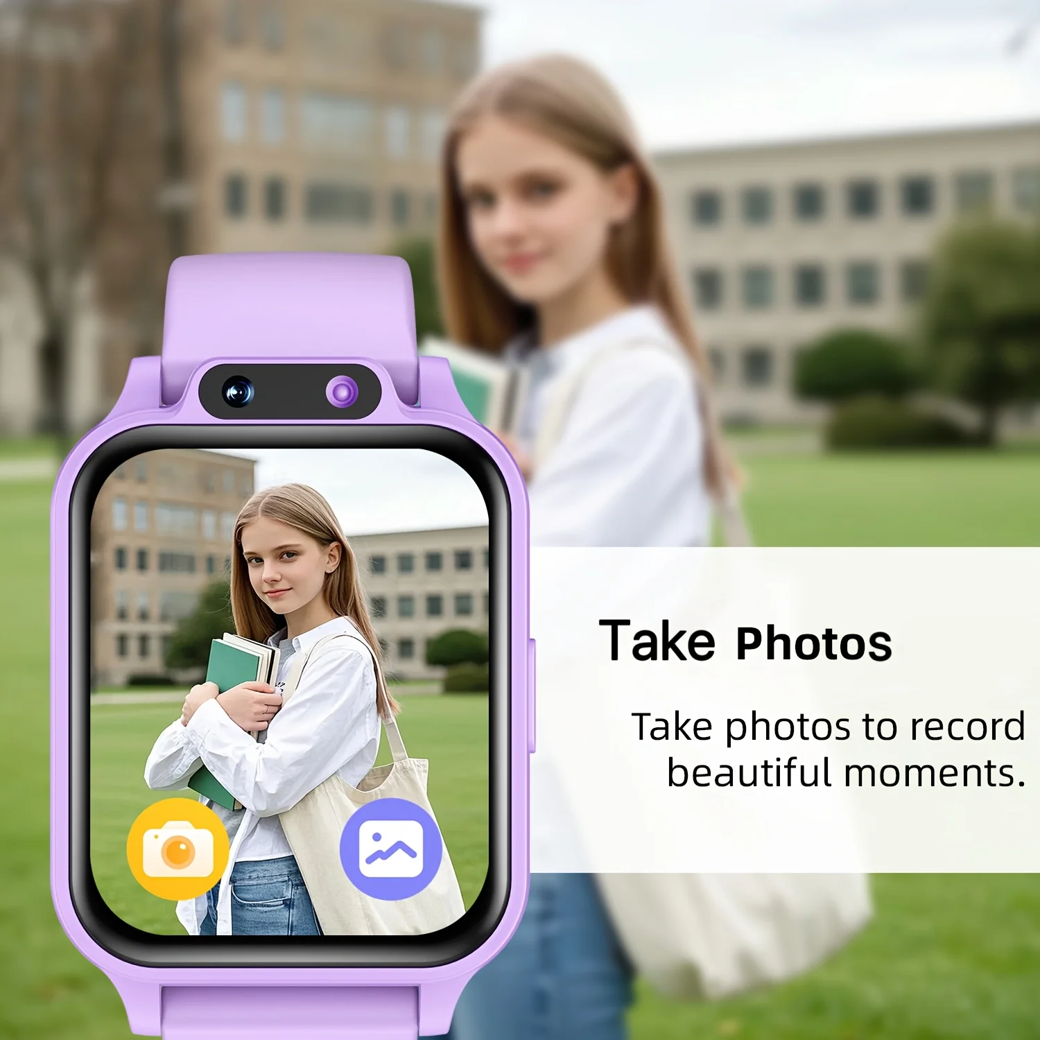 A Smartwatch Featuring A Front-Facing Camera, Multiple Engaging Educational Games,Weather Forecasts, Alarms, Suitable for Both Boys and Girls for Everyday Use and School, Making It A Comforting Option for Parents
