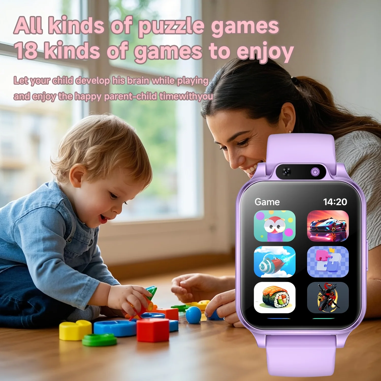 A Smartwatch Featuring A Front-Facing Camera, Multiple Engaging Educational Games,Weather Forecasts, Alarms, Suitable for Both Boys and Girls for Everyday Use and School, Making It A Comforting Option for Parents