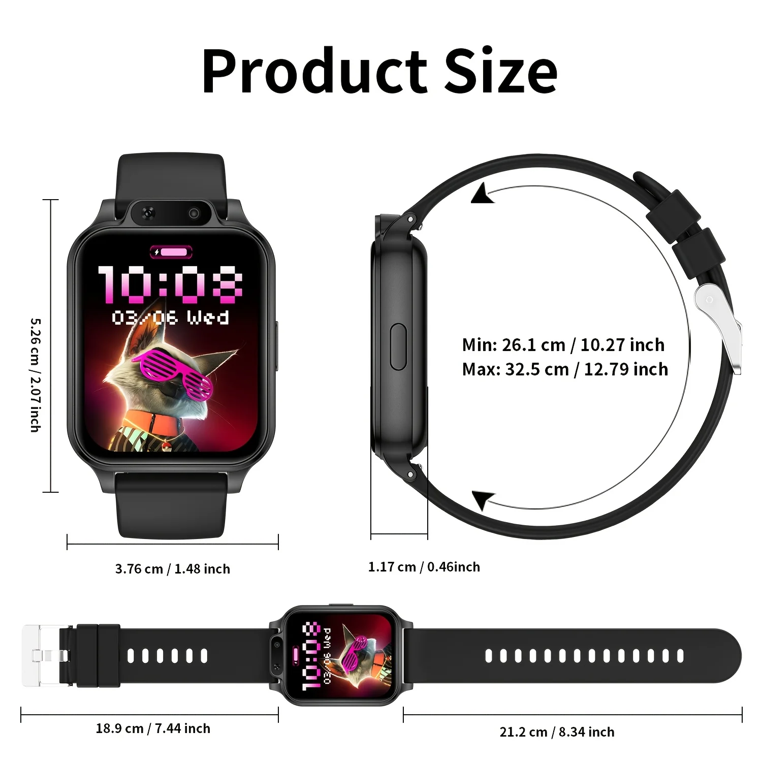 A Smartwatch Featuring A Front-Facing Camera, Multiple Engaging Educational Games,Weather Forecasts, Alarms, Suitable for Both Boys and Girls for Everyday Use and School, Making It A Comforting Option for Parents