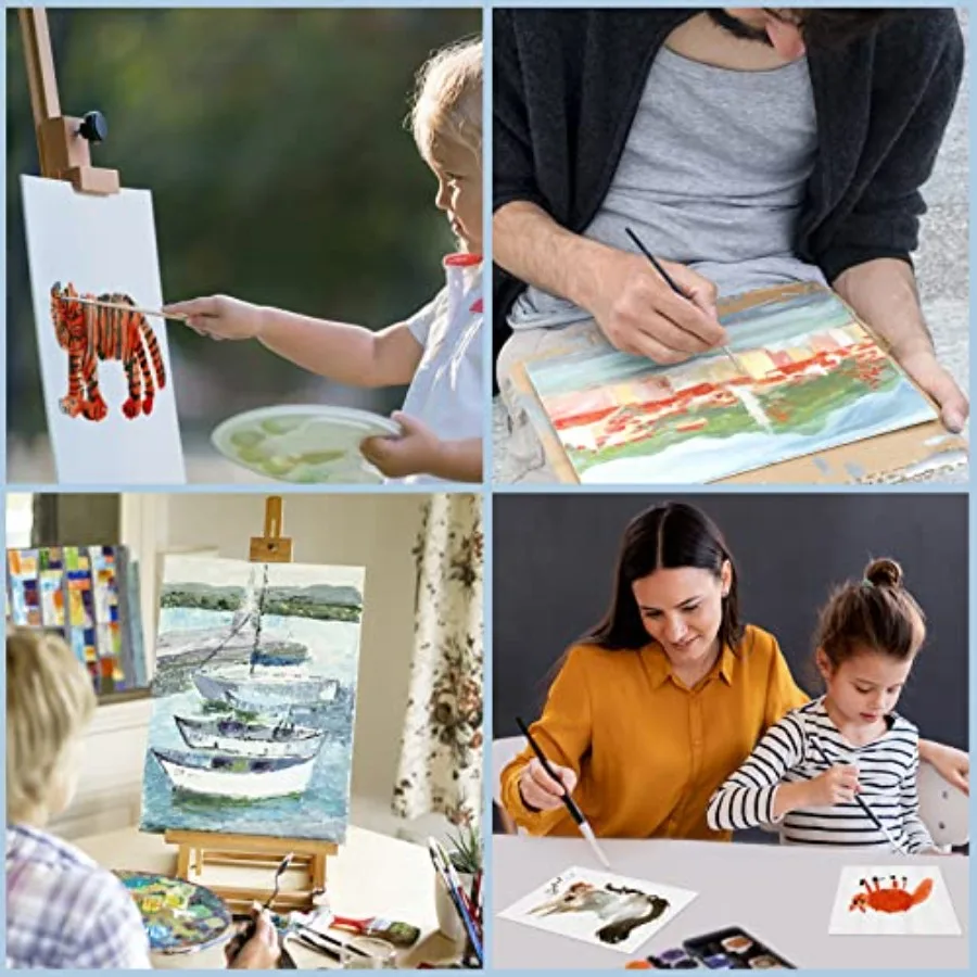 es for Painting Painting with 9x12, 8x10, 4x6, Canvas Panels for Oil Paint, Watercolor, Acrylic Paint, Gouache and Tempera