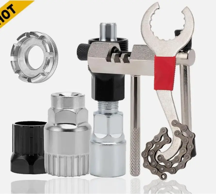 Bicycle Repair Tool Kits Chain Breaker Flywheel Remover Cutter Crank Puller Bike Wrench MTB Road Bikes Maintenance Tools Bracket