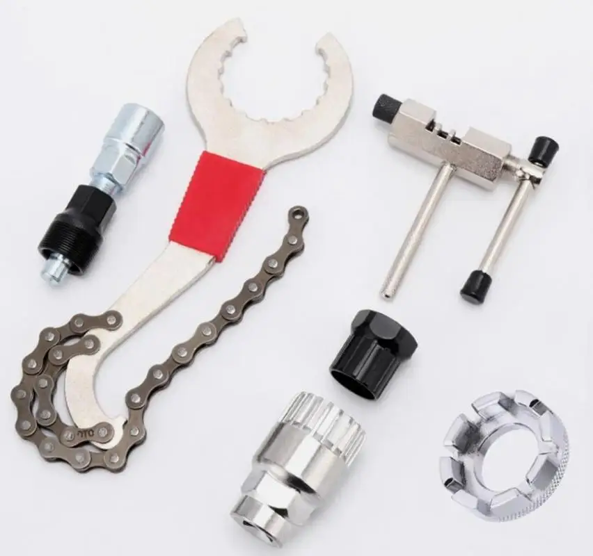 Bicycle Repair Tool Kits Chain Breaker Flywheel Remover Cutter Crank Puller Bike Wrench MTB Road Bikes Maintenance Tools Bracket