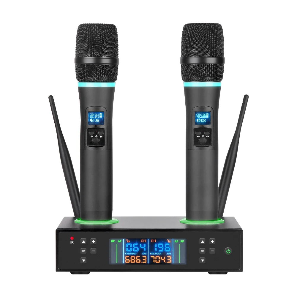 NXG S600 Professional Wireless Charging Wireless Microphone Receiver Set,Integrated Charging & Storage Base, High Fidelity Clear Vocal Sound, UHF Long Range Transmission, For Karaoke Singing, Speeches & Live Events